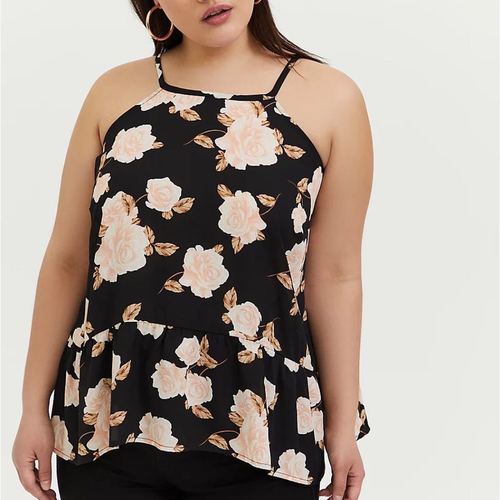 Torrid | Georgette Drop Waist Halter Top